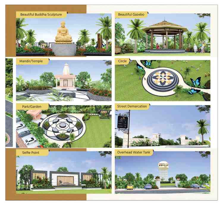 Modern amenities park and garden view at Jai Sagar City Jaipur