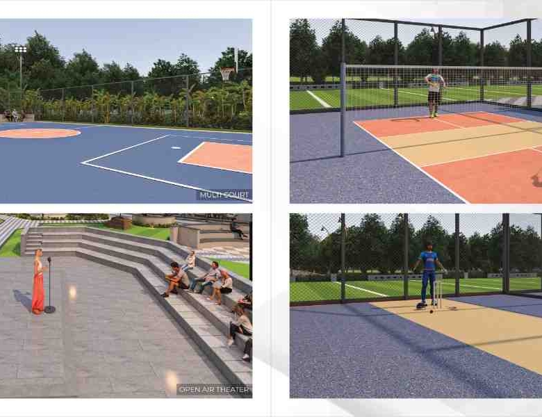 Kids play area and scenic community viewpoint at The Knowledge Park