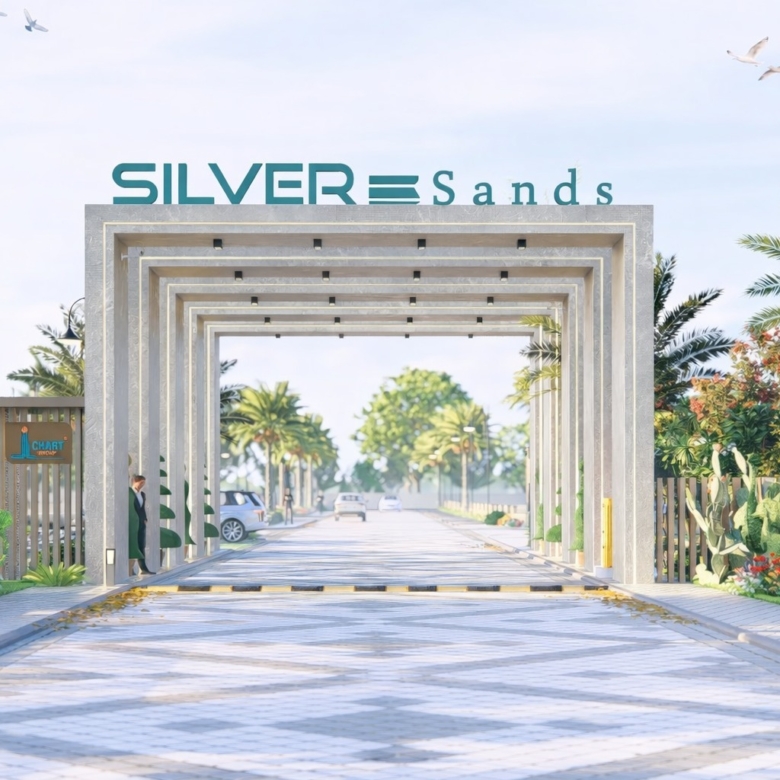 Grand entrance gate of Silver Sands JDA approved township near Mahindra SEZ Ajmer Road Jaipur
