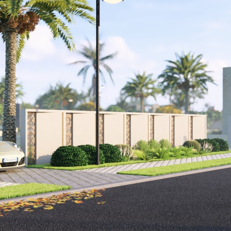 Wide internal road and premium landscaping inside Silver Sands township Jaipur